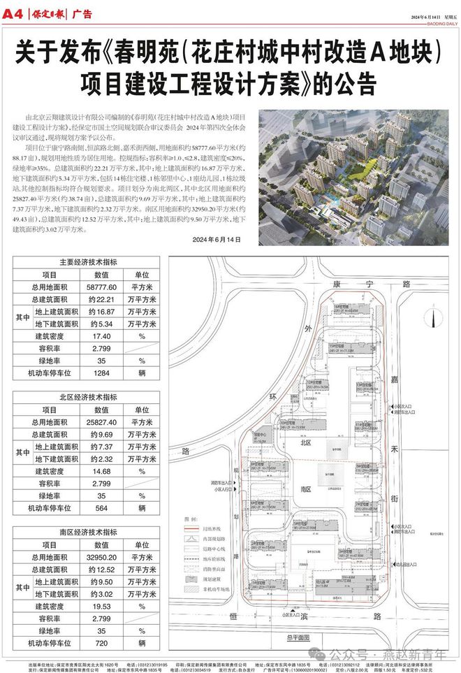 南宫约8817亩！保定花庄村城中村改制A地块成立工程策画计划(图1)